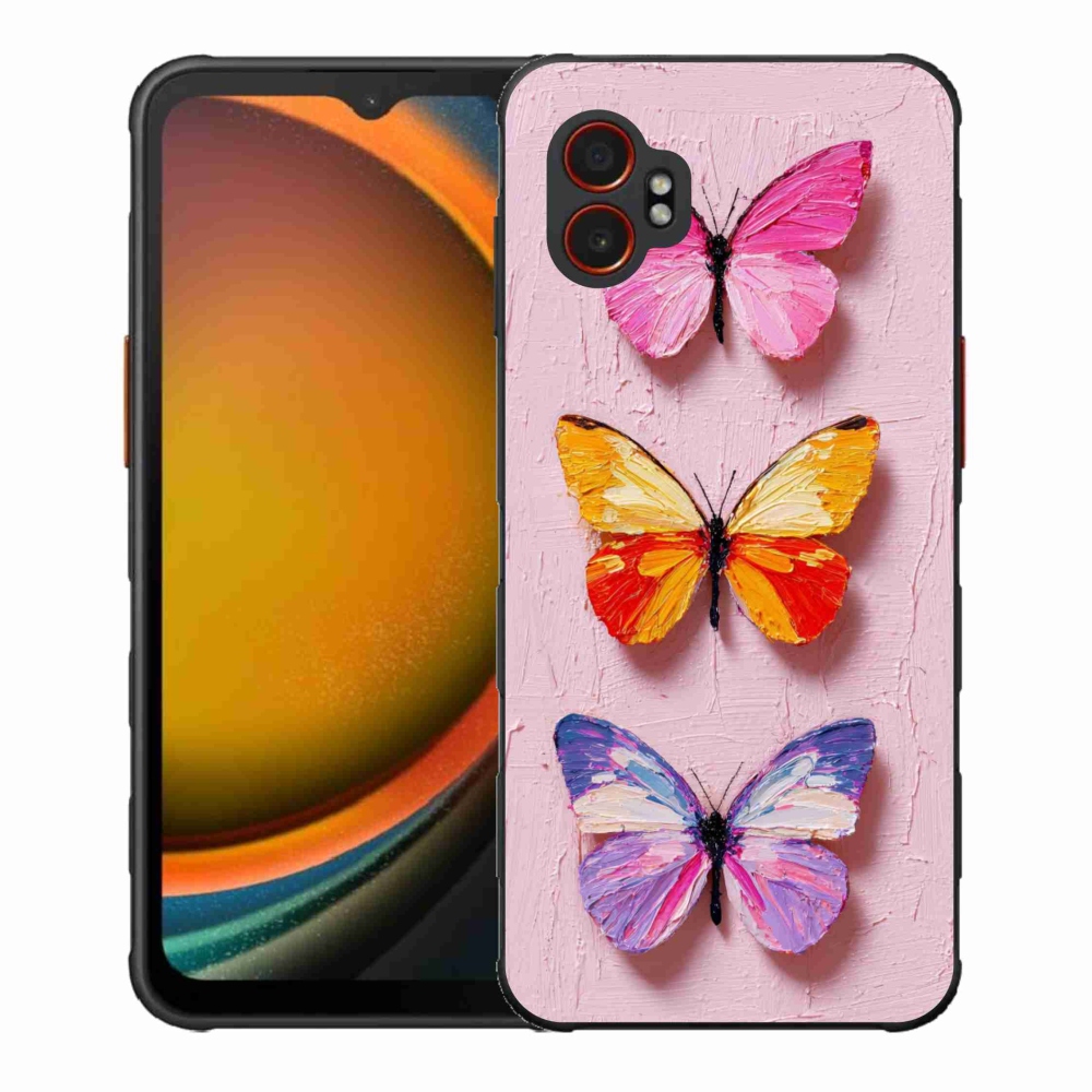 Gélový kryt mmCase na Samsung Galaxy Xcover 7 Pro - motýlia trojica