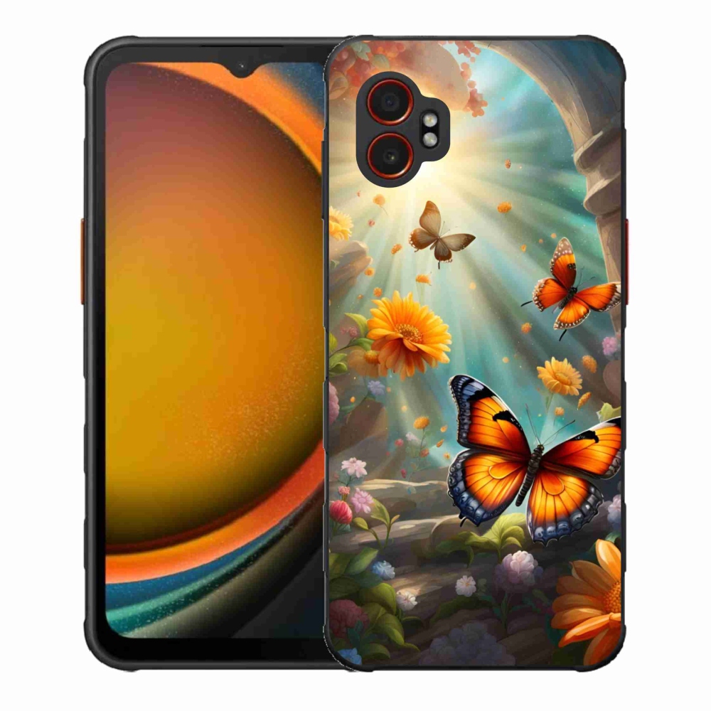 Gélový kryt mmCase na Samsung Galaxy Xcover 7 Pro - motýlia záhrada 2