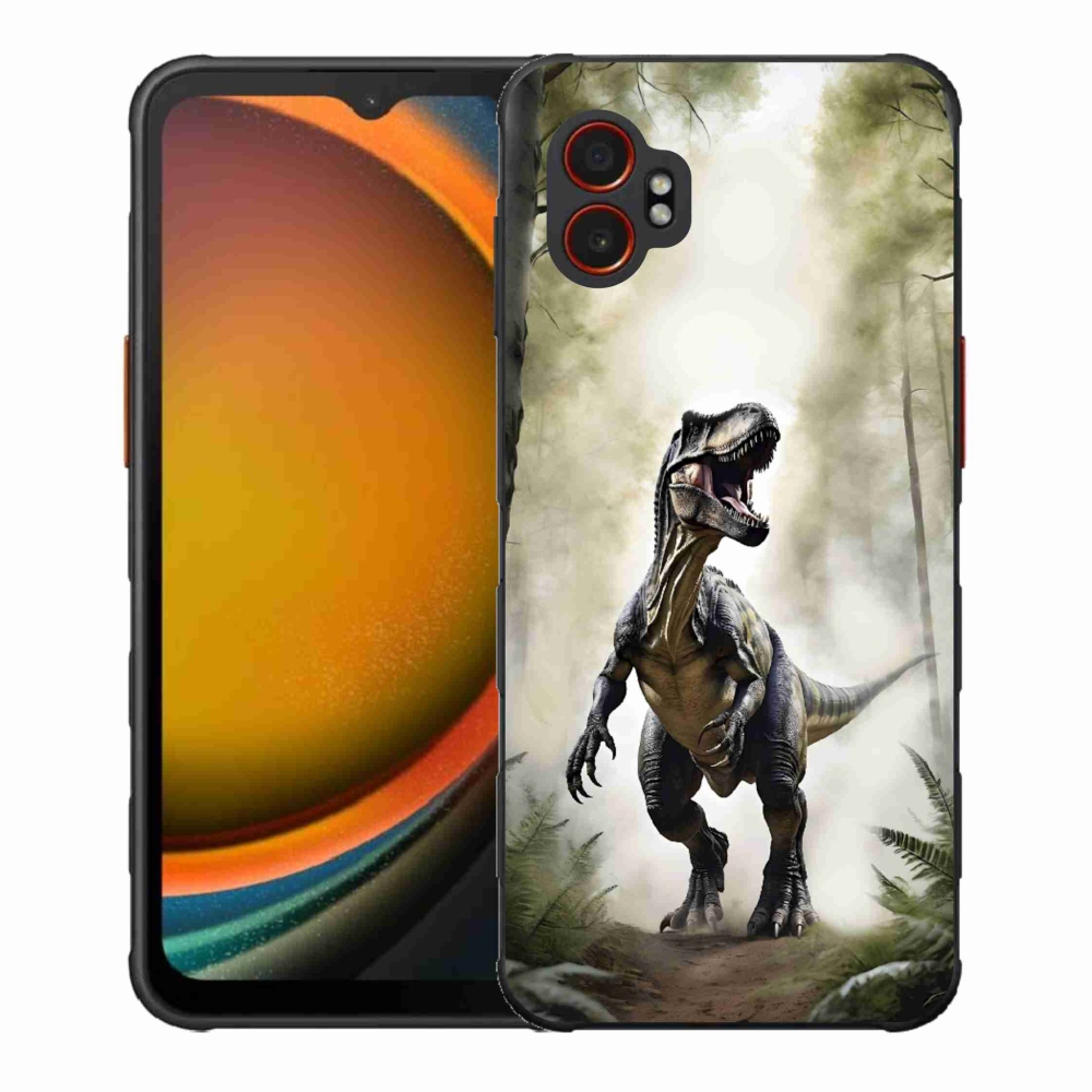 Gélový kryt mmCase na Samsung Galaxy Xcover 7 Pro - naštvaný T-Rex