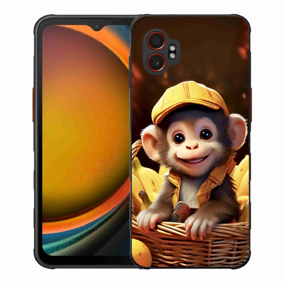 Gélový kryt mmCase Samsung Galaxy Xcover 7 Pro - opice v košíku