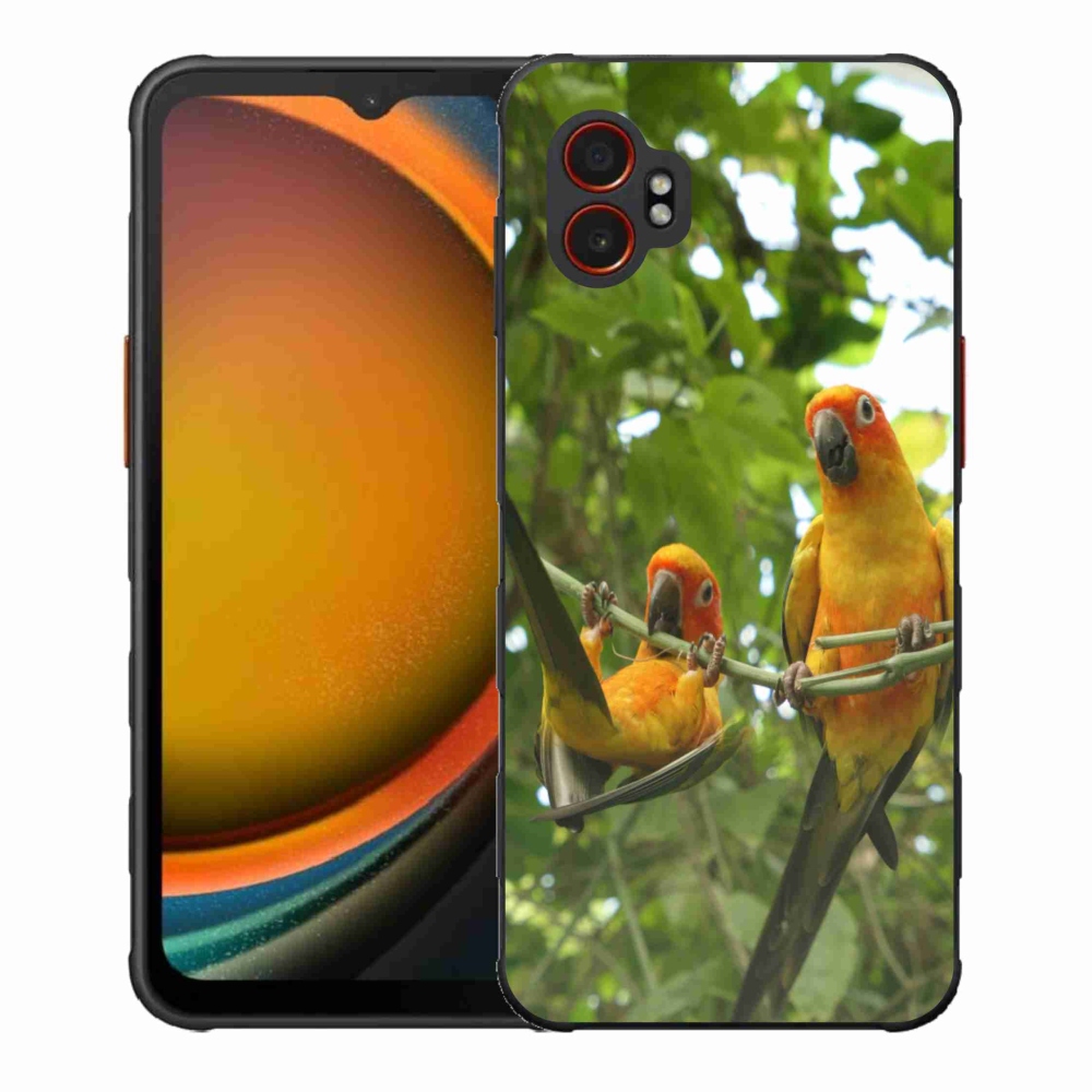 Gélový kryt mmCase na Samsung Galaxy Xcover 7 Pro - papagáje aratingy