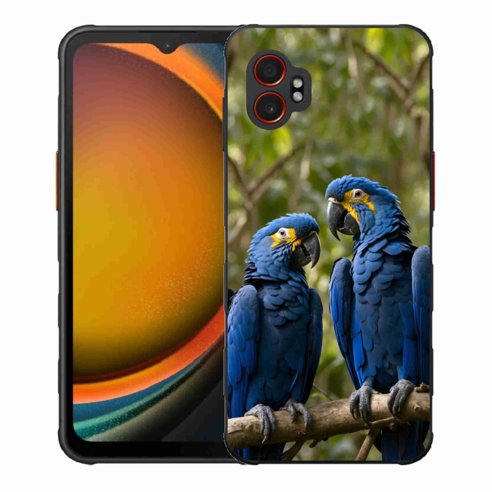 Gélový kryt mmCase na Samsung Galaxy Xcover 7 Pro - papagájové duo