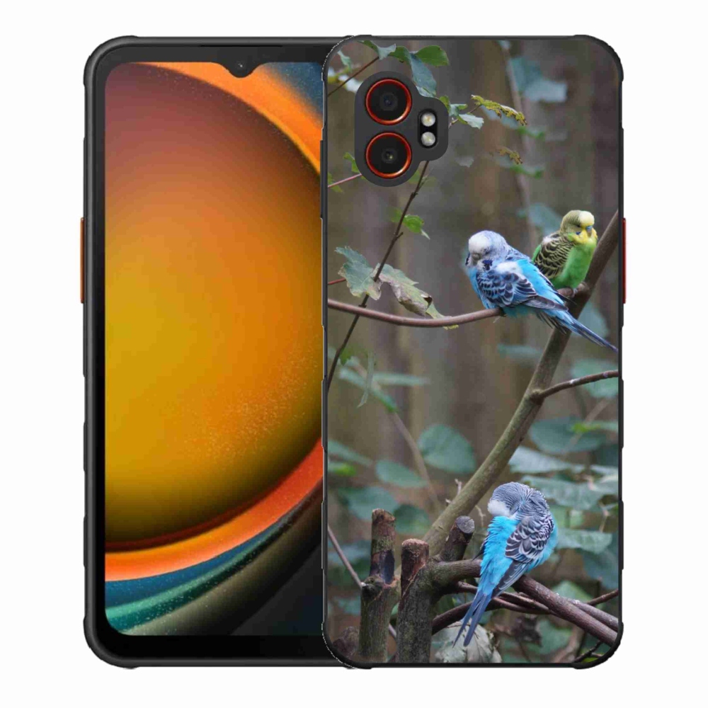 Gélový kryt mmCase na Samsung Galaxy Xcover 7 Pro - papagáje na vetve