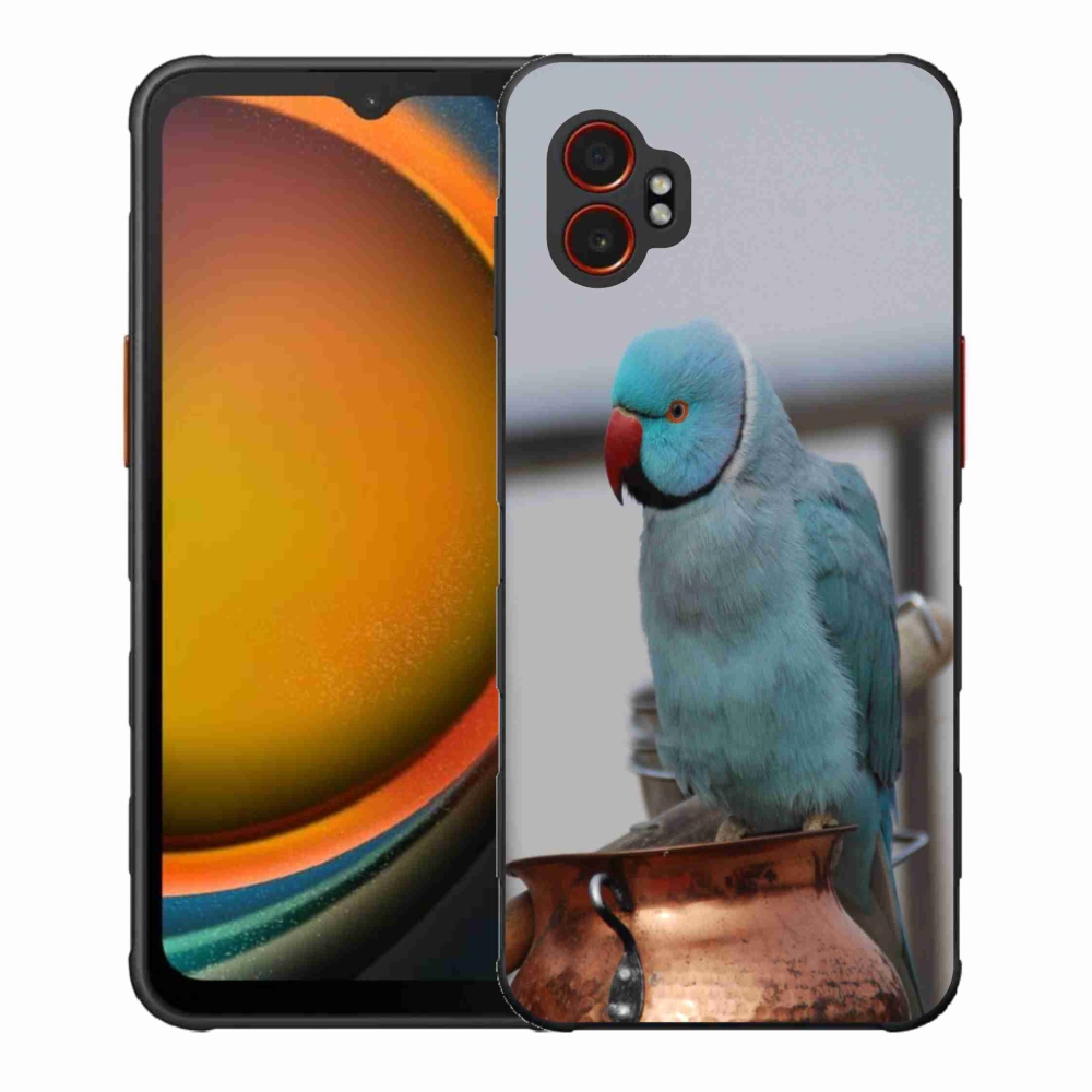Gélový kryt mmCase na Samsung Galaxy Xcover 7 Pro - papagáj alexander modrý