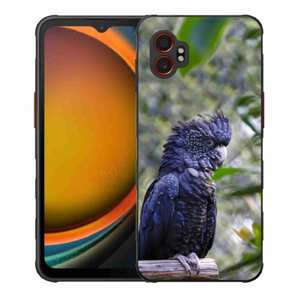 Gélový kryt mmCase na Samsung Galaxy Xcover 7 Pro - papagáj kakadu čierny
