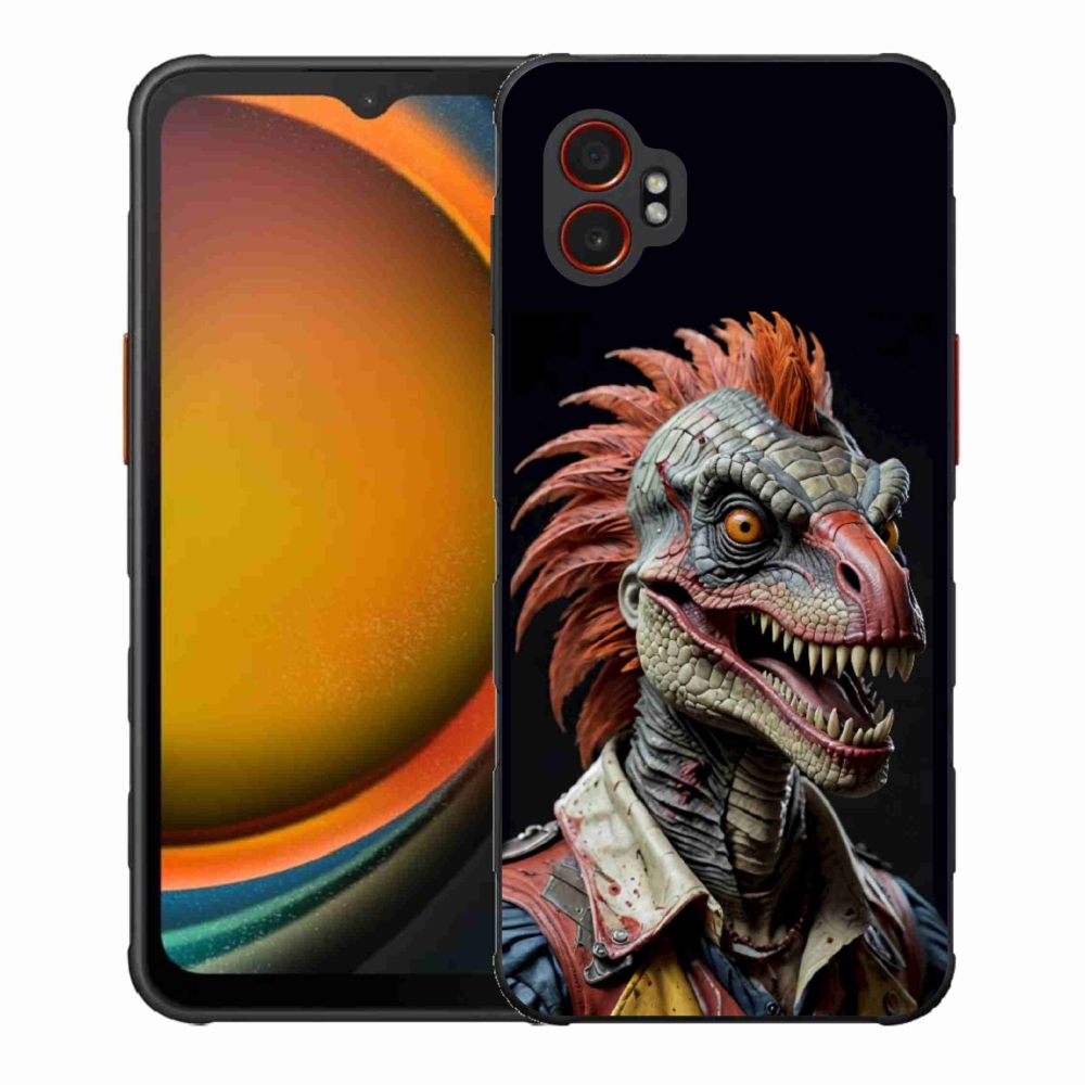 Gélový kryt mmCase na Samsung Galaxy Xcover 7 Pro - punk dinosaurus