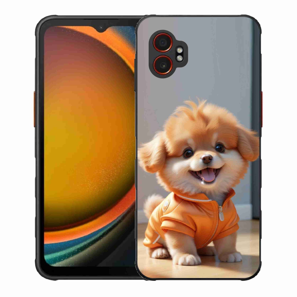 Gélový kryt mmCase na Samsung Galaxy Xcover 7 Pro - roztomilý pomeranian v mikine