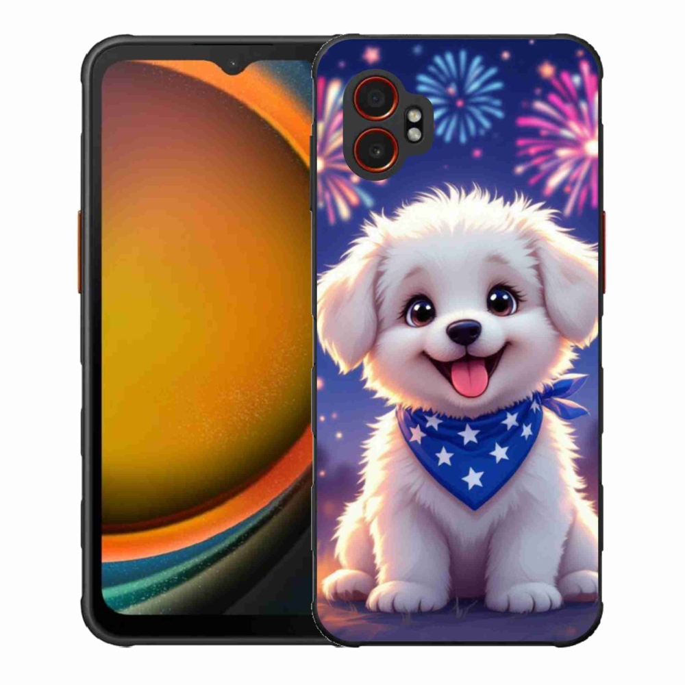 Gélový kryt mmCase na Samsung Galaxy Xcover 7 Pro - slávnostné šteňa