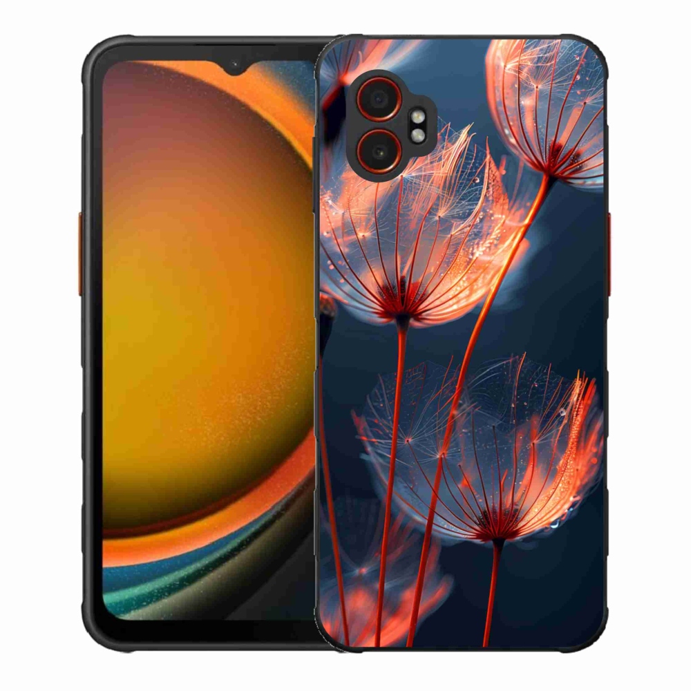 Gélový kryt mmCase na Samsung Galaxy Xcover 7 Pro - svetielkujúce páperie