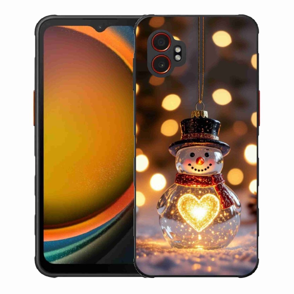 Gélový kryt mmCase na Samsung Galaxy Xcover 7 Pro - svietiaci vianočný snehuliak
