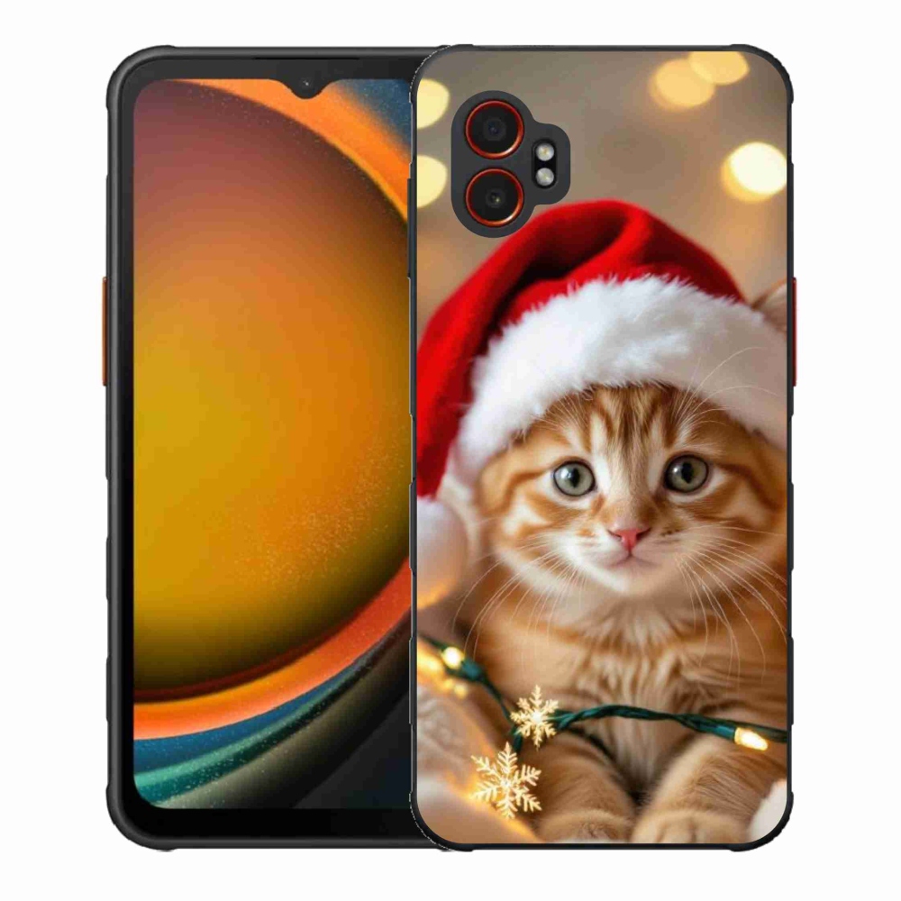 Gélový kryt mmCase na Samsung Galaxy Xcover 7 Pro - vianočné mačiatko