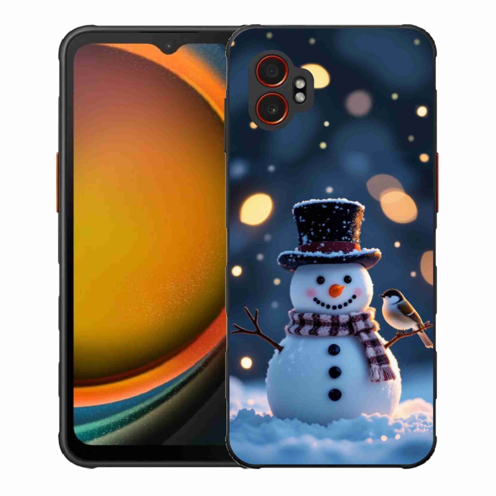 Gélový kryt mmCase na Samsung Galaxy Xcover 7 Pro - vianočný snehuliak