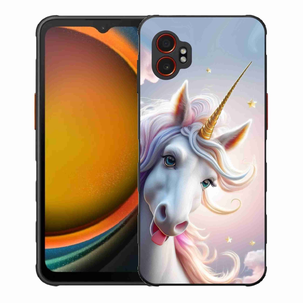 Gélový kryt mmCase na Samsung Galaxy Xcover 7 Pro - veselý jednorožec