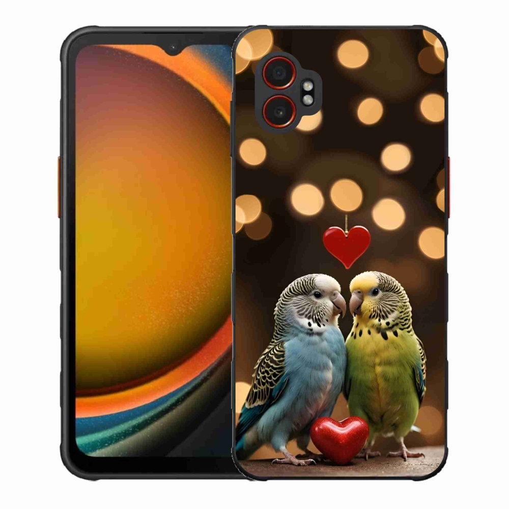 Gélový kryt mmCase na Samsung Galaxy Xcover 7 Pro - zamilovaní papagáje