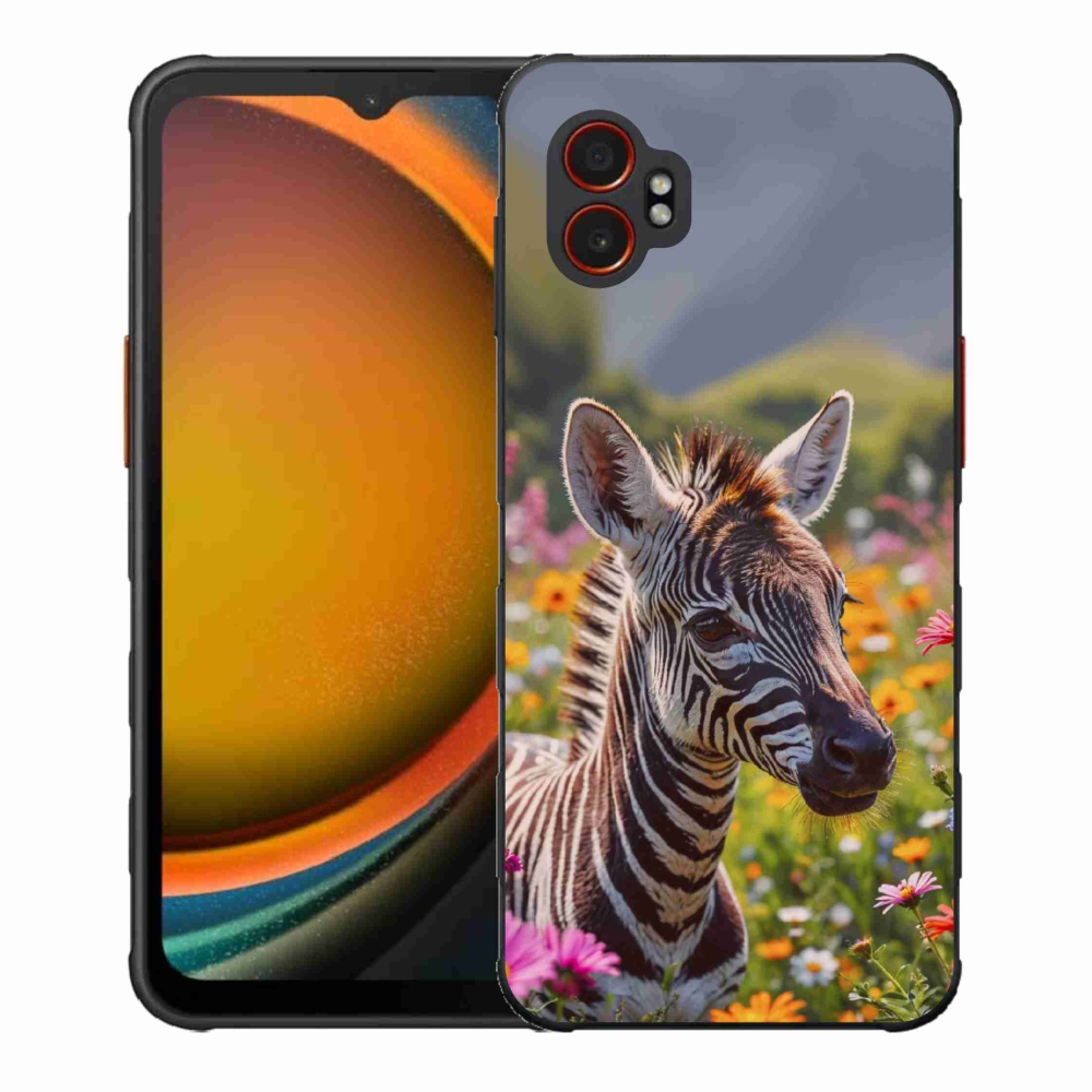 Gélový kryt mmCase na Samsung Galaxy Xcover 7 Pro - zebra na lúke