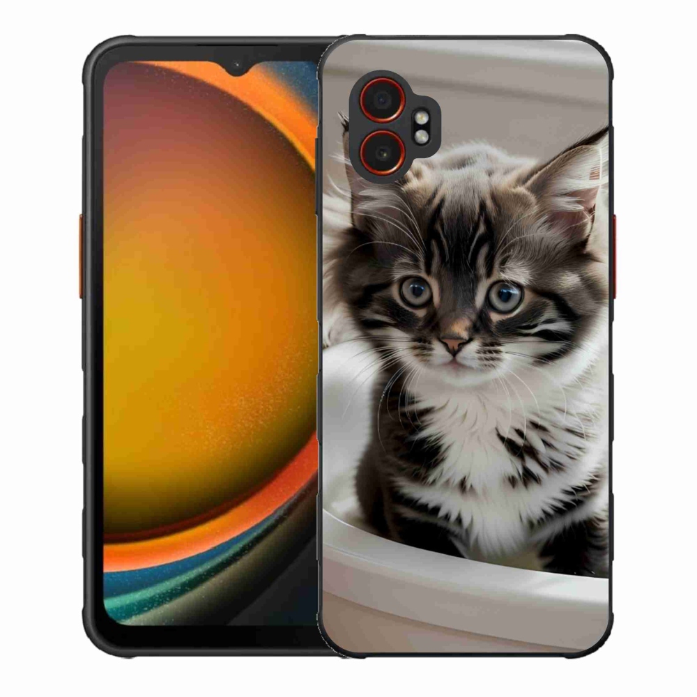 Gélový kryt mmCase na Samsung Galaxy Xcover 7 Pro - zvedavé mačiatko