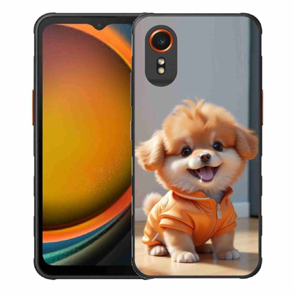 Gélový kryt mmCase na Samsung Galaxy Xcover 7 - roztomilý pomeranian v mikine
