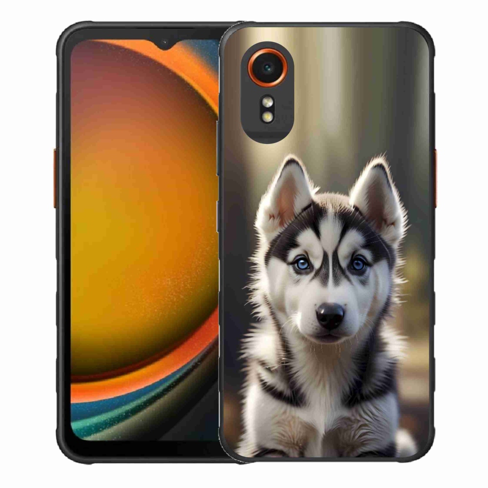 Gélový kryt mmCase na Samsung Galaxy Xcover 7 - roztomilý sibírsky husky
