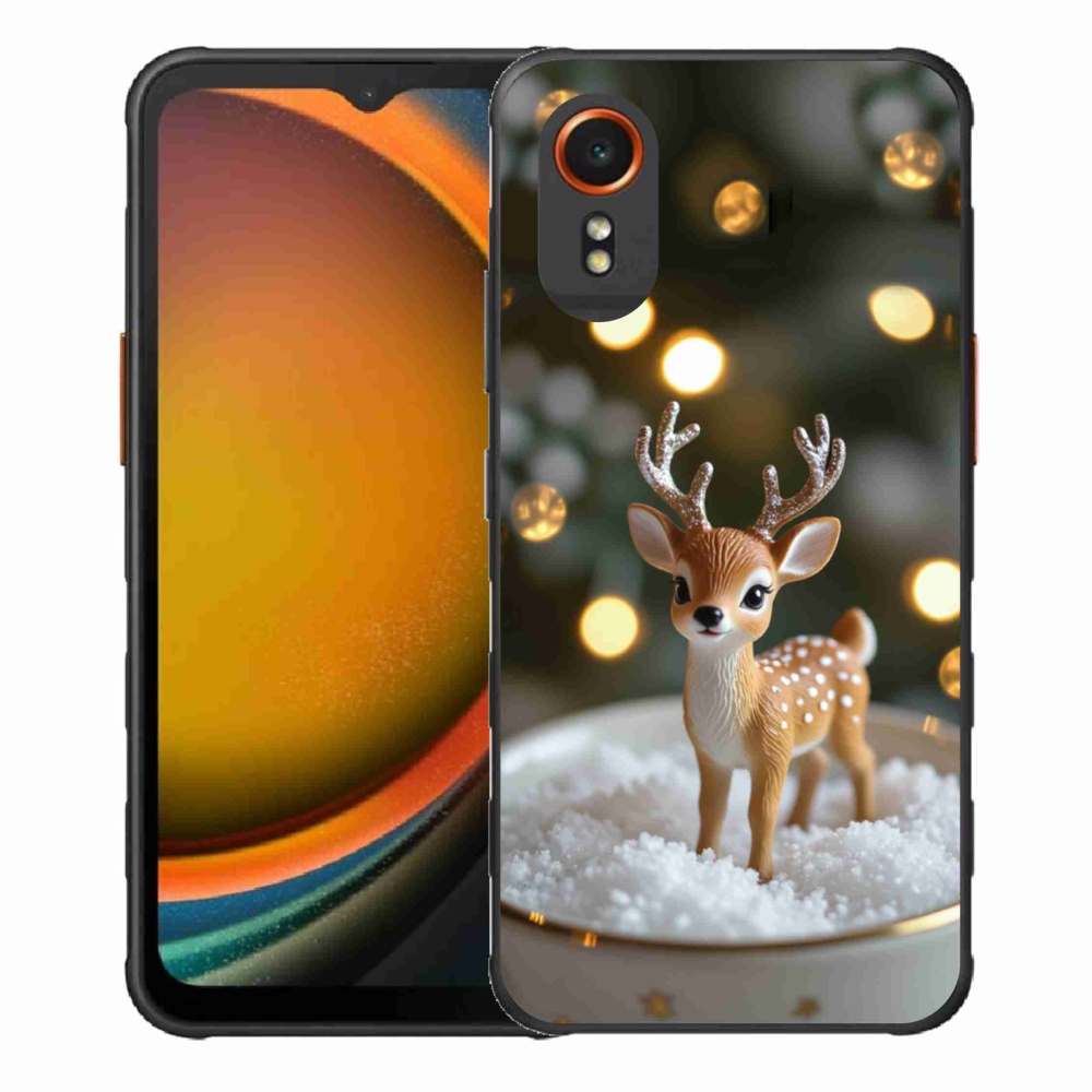Gélový kryt mmCase na Samsung Galaxy Xcover 7 - roztomilý vianočný jeleň