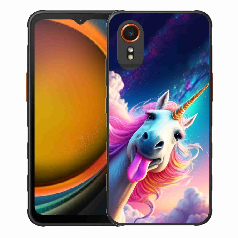 Gélový kryt mmCase na Samsung Galaxy Xcover 7 - šialený jednorožec