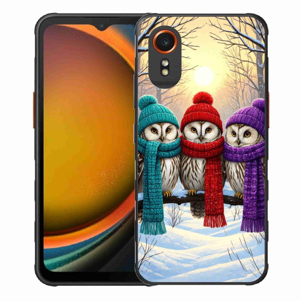 Gélový kryt mmCase na Samsung Galaxy Xcover 7 - soví priatelia