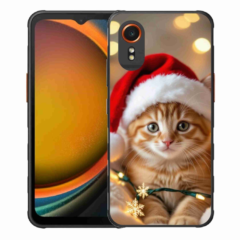 Gélový kryt mmCase na Samsung Galaxy Xcover 7 - vianočné mačiatko