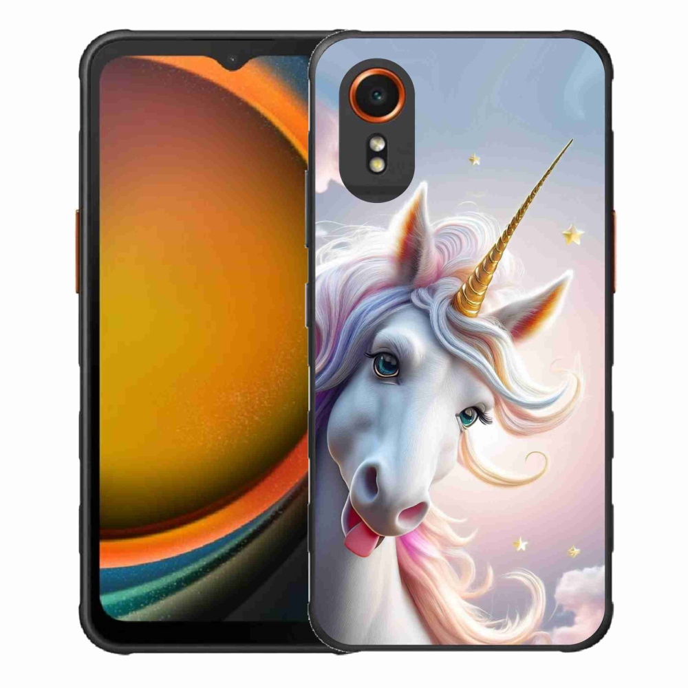 Gélový kryt mmCase na Samsung Galaxy Xcover 7 - veselý jednorožec