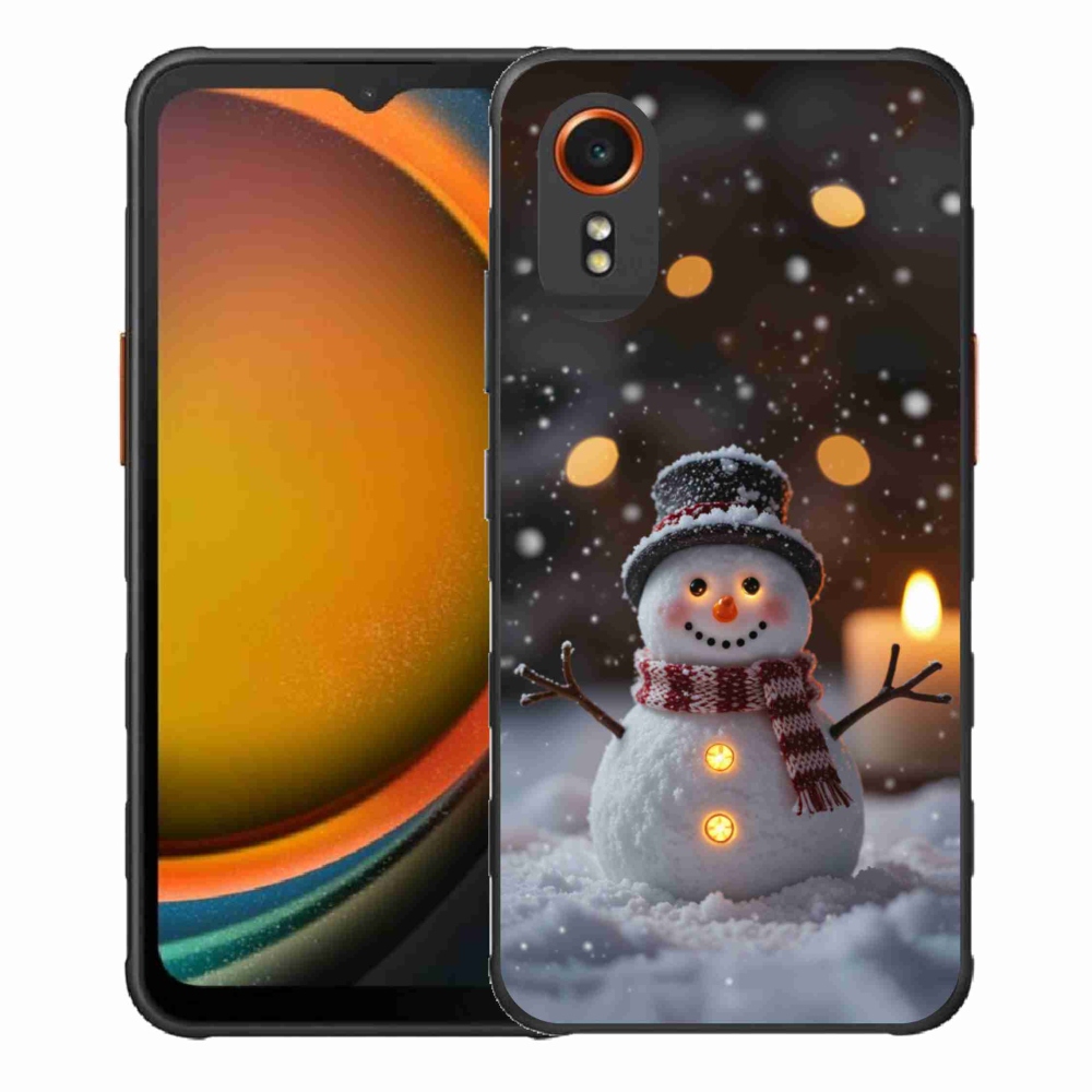 Gélový kryt mmCase na Samsung Galaxy Xcover 7 - veselý snehuliak