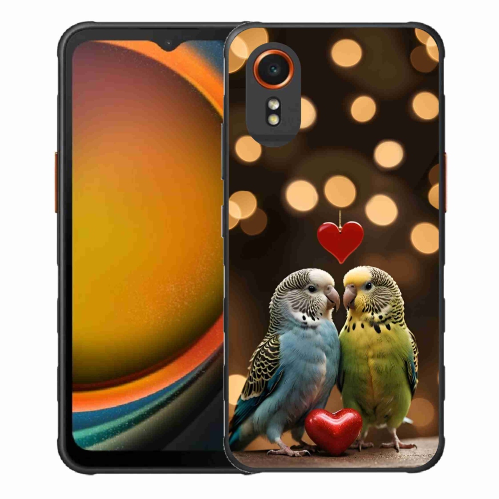 Gélový kryt mmCase na Samsung Galaxy Xcover 7 - zamilovaní papagáje