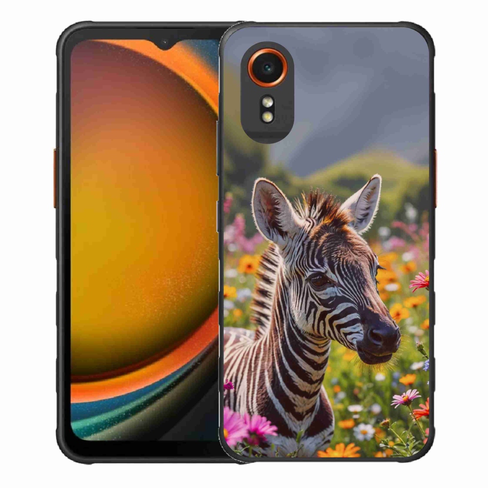 Gélový kryt mmCase na Samsung Galaxy Xcover 7 - zebra na lúke