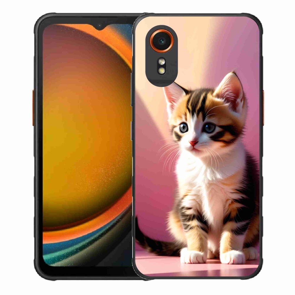 Gélový kryt mmCase na Samsung Galaxy Xcover 7 - zvedavé mačiatko 2