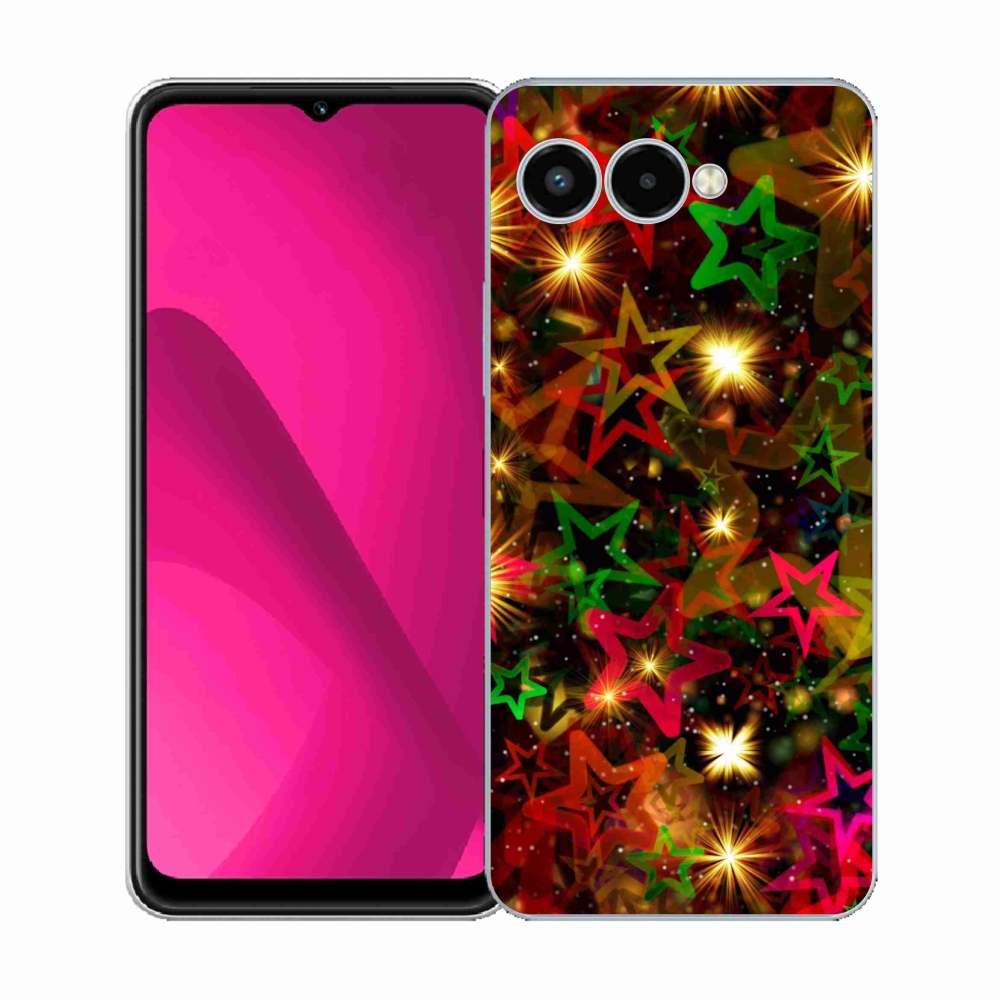 Gélový kryt mmCase na T-Mobile T Phone 3 - farebné hviezdičky