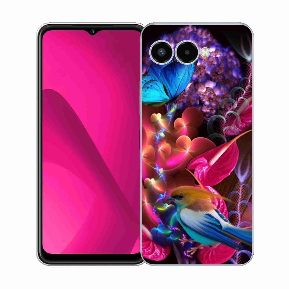 Gélový kryt mmCase na T-Mobile T Phone 3 - farebné kvety