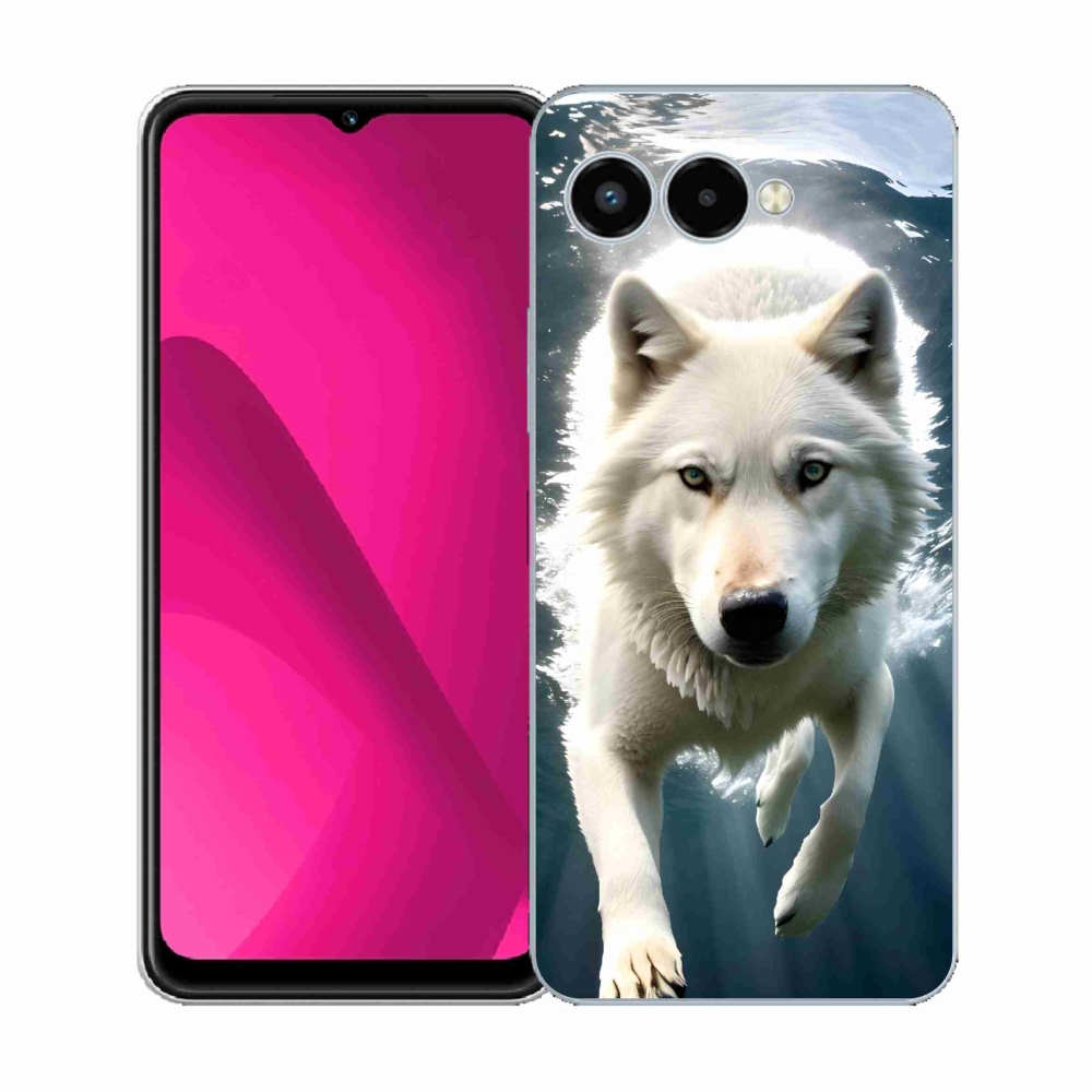 Gélový kryt mmCase na T-Mobile T Phone 3 - biely vlk