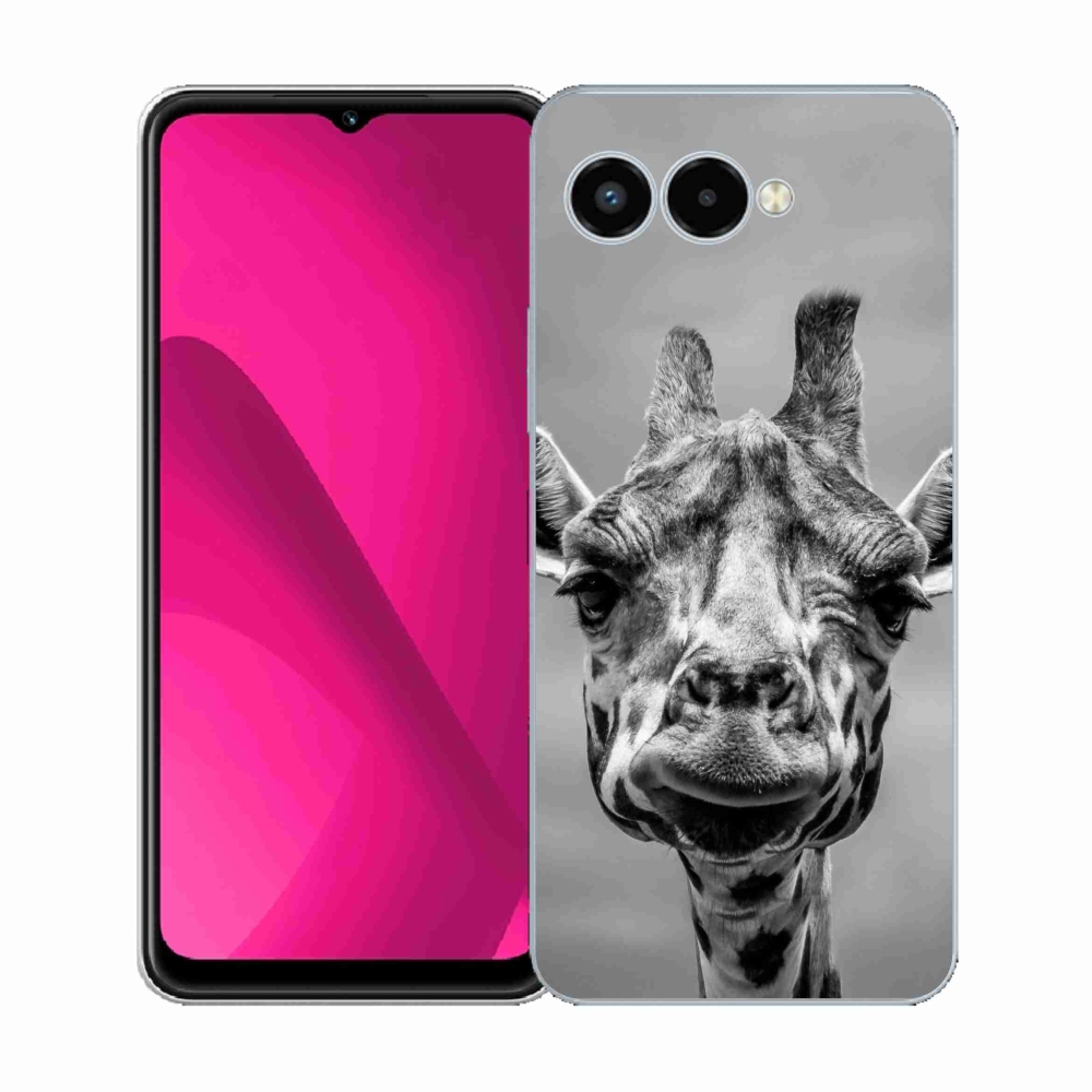 Gélový kryt mmCase na T-Mobile T Phone 3 - čiernobiela žirafa