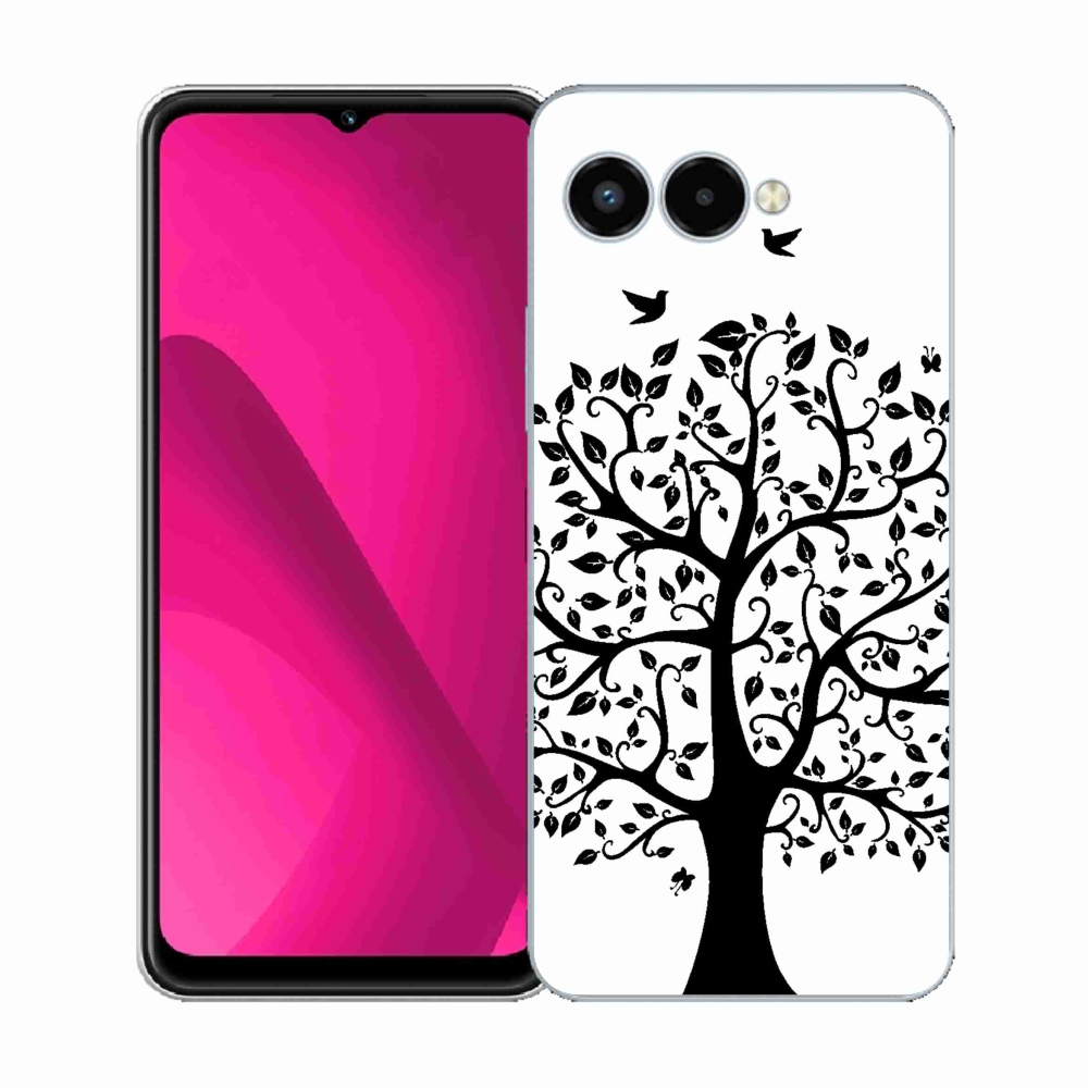 Gélový kryt mmCase na T-Mobile T Phone 3 - čiernobiely strom