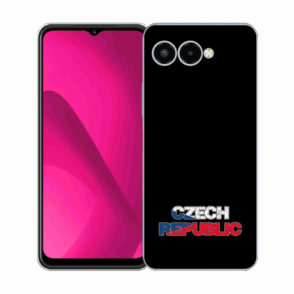 Gélový kryt mmCase na T-Mobile T Phone 3 - Czech Republic čierne pozadie