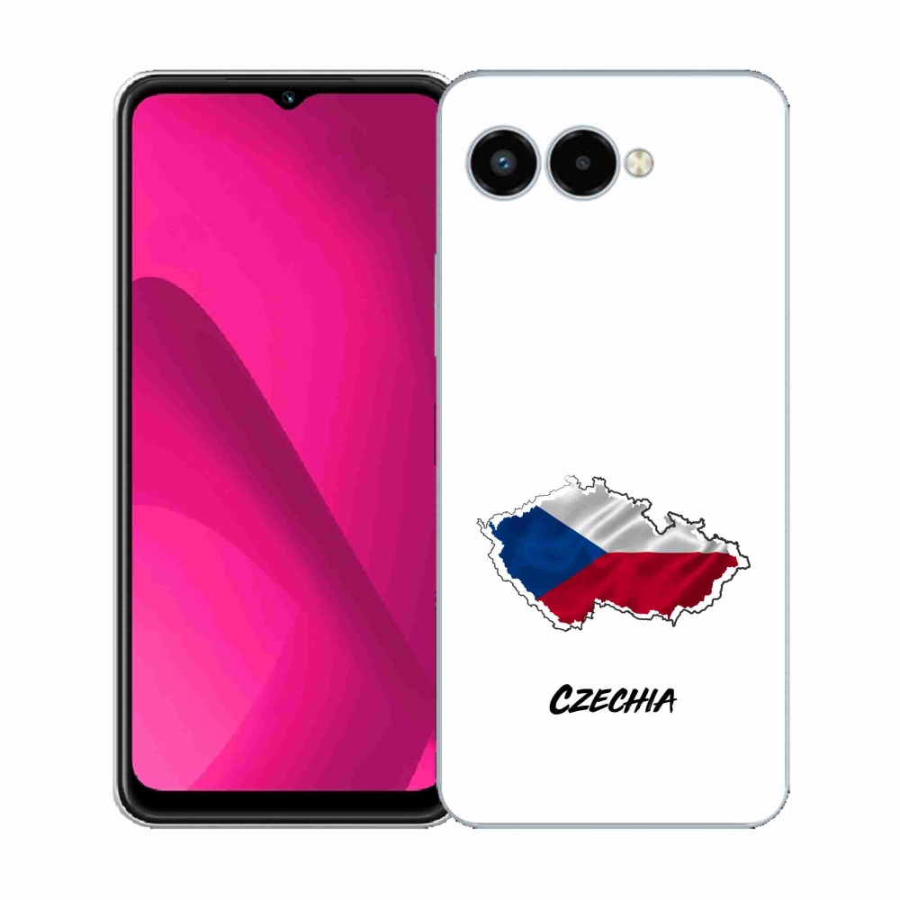 Gélový kryt mmCase na T-Mobile T Phone 3 - Czechia biele pozadie