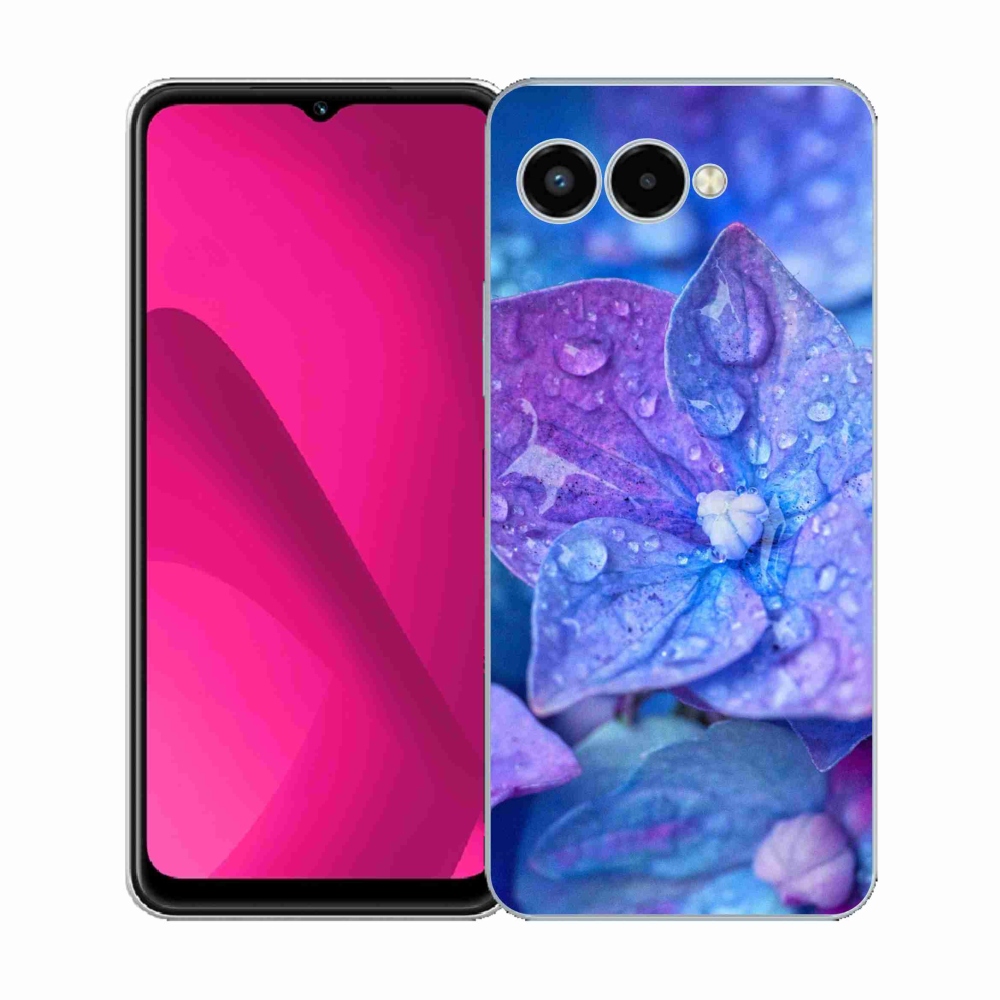 Gélový kryt mmCase na T-Mobile T Phone 3 - fialový kvet