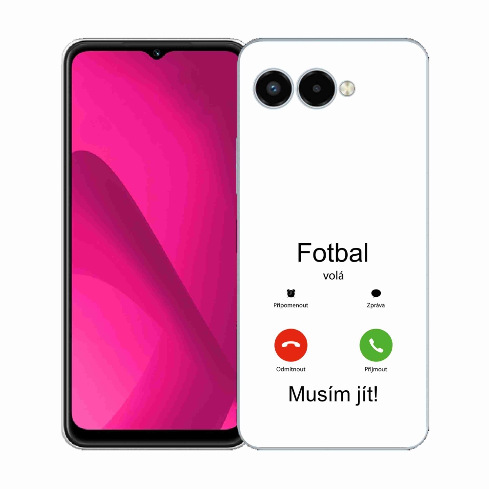 Gélový kryt mmCase na T-Mobile T Phone 3 - futbal volá biele pozadie