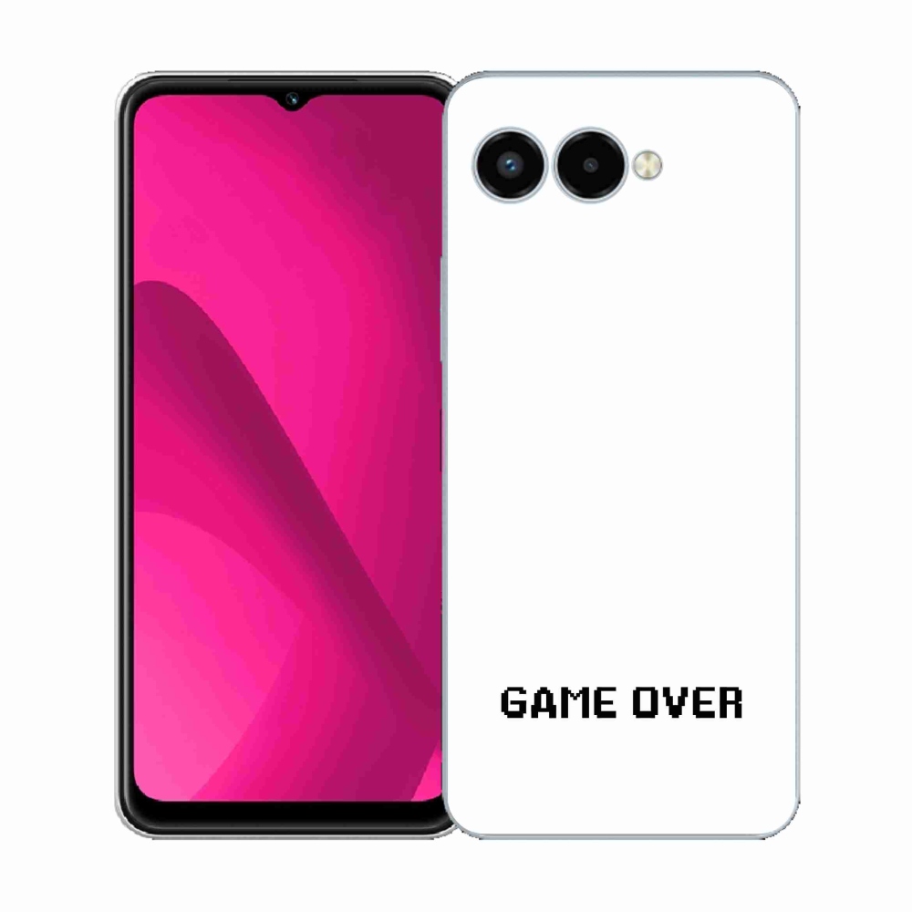 Gélový kryt mmCase na T-Mobile T Phone 3 - game over biele pozadie