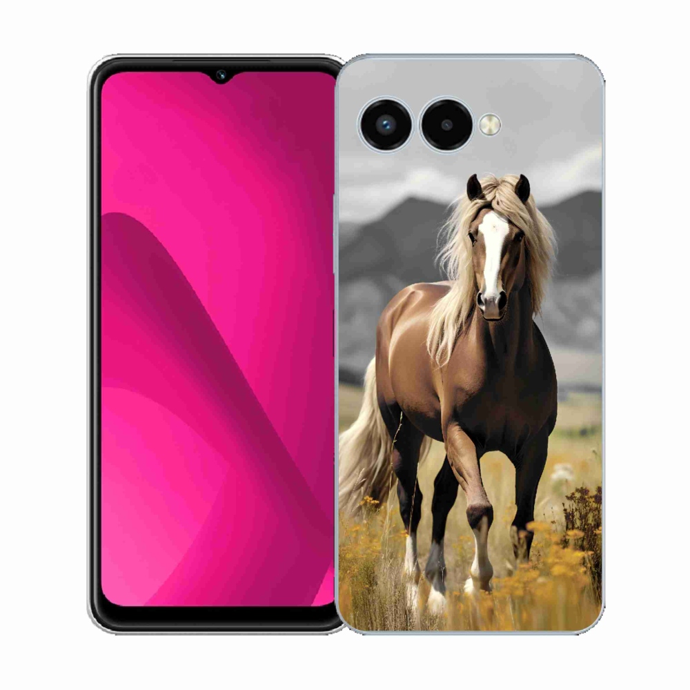 Gélový kryt mmCase na T-Mobile T Phone 3 - hnedý kôň 1