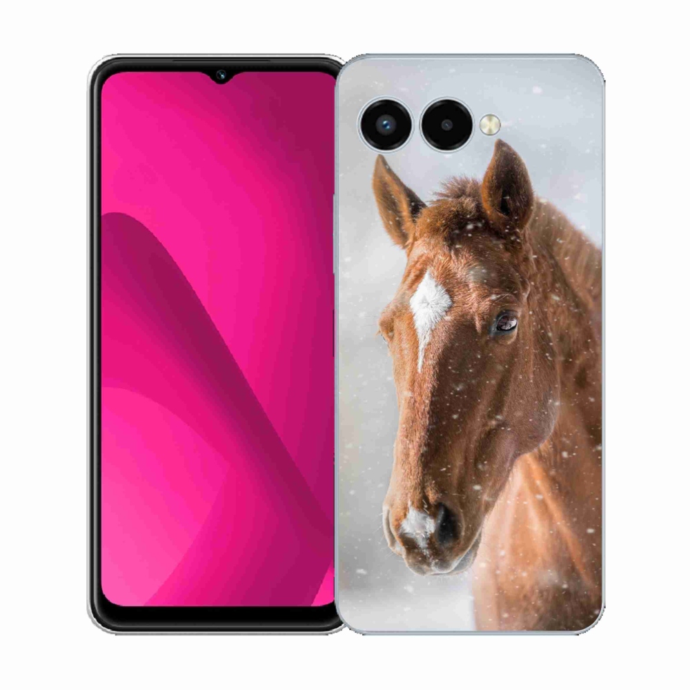Gélový kryt mmCase na T-Mobile T Phone 3 - hnedý kôň 2