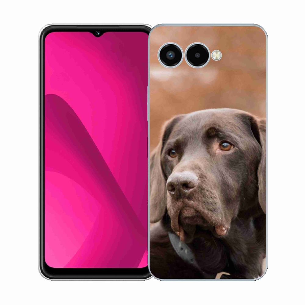 Gélový kryt mmCase na T-Mobile T Phone 3 - hnedý labrador