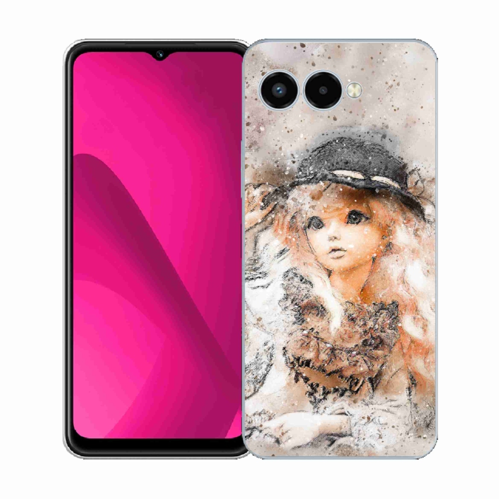 Gélový kryt mmCase na T-Mobile T Phone 3 - dievčatko s klobúkom