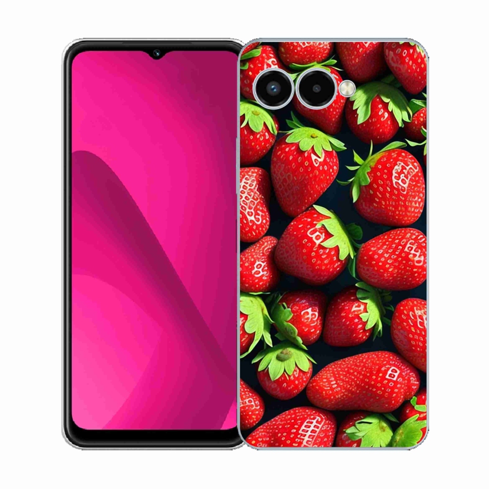 Gélový kryt mmCase na T-Mobile T Phone 3 - jahody