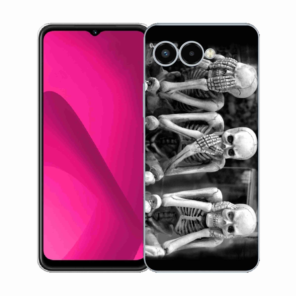Gélový kryt mmCase na T-Mobile T Phone 3 - kostlivci