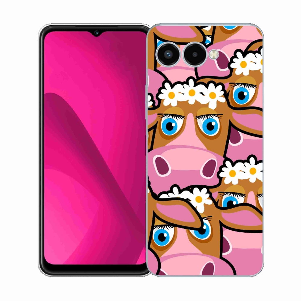 Gélový kryt mmCase na T-Mobile T Phone 3 - kreslené kravičky