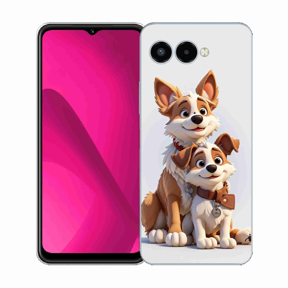 Gélový kryt mmCase na T-Mobile T Phone 3 - kreslenie psy