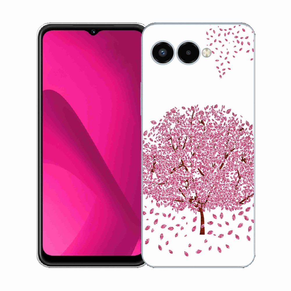 Gélový kryt mmCase na T-Mobile T Phone 3 - kreslený strom s listami